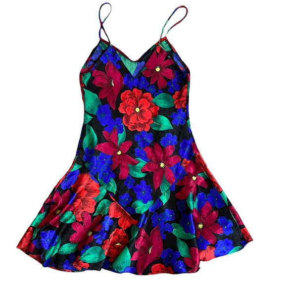 Floral Satin/Silk Tank Dress - Picture 7 of 13